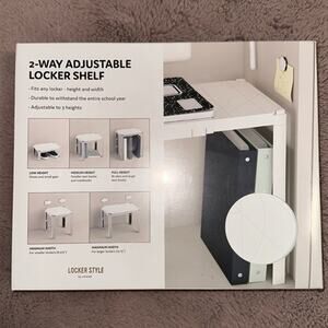 Two-Way Adjustable Locker Shelf Locker Style by u brands